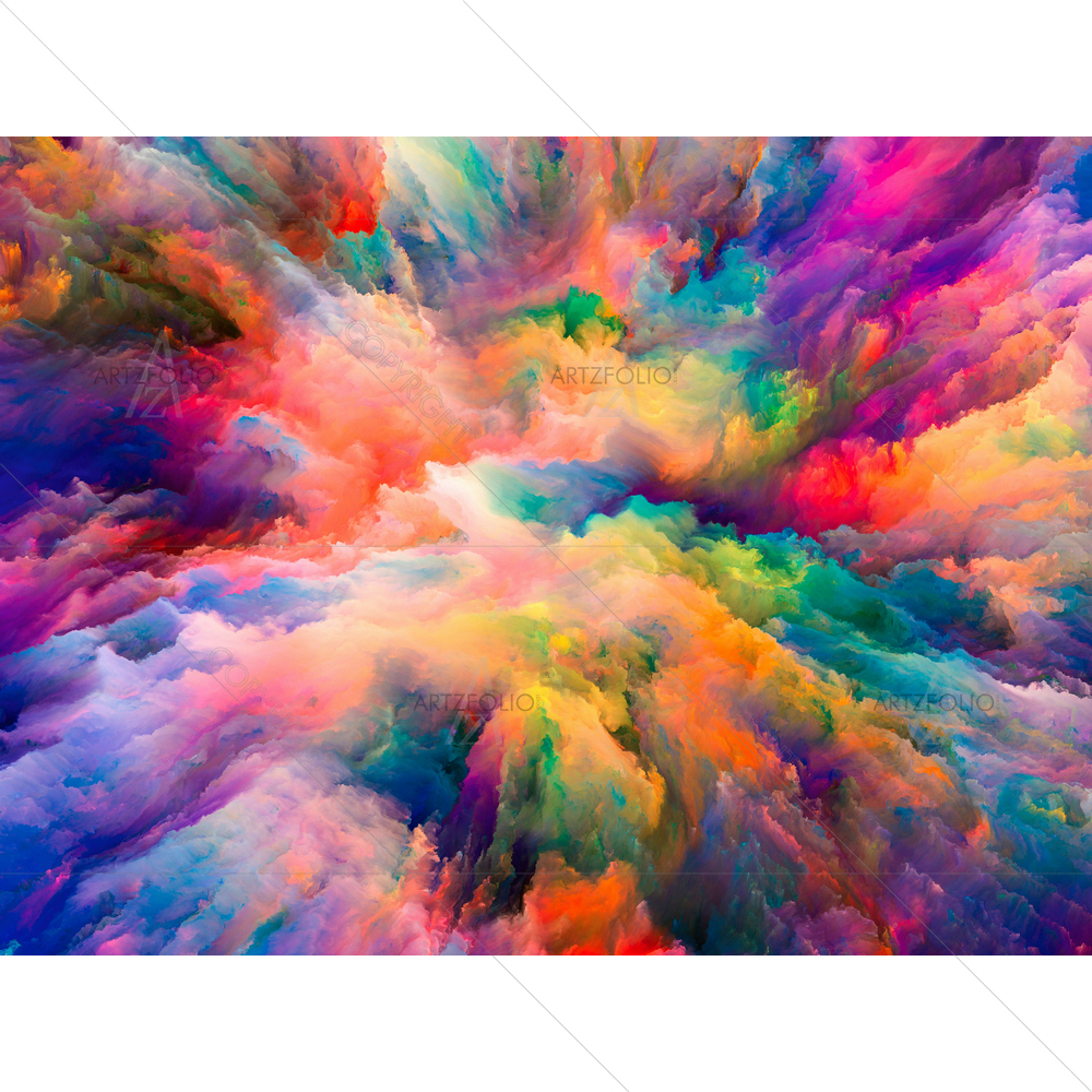 Abstract Fractal Color Splash D3 — custom-size art design 5012142