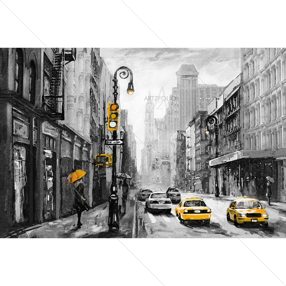 Streets at New York, USA — Abstract custom art by ArtzFolio