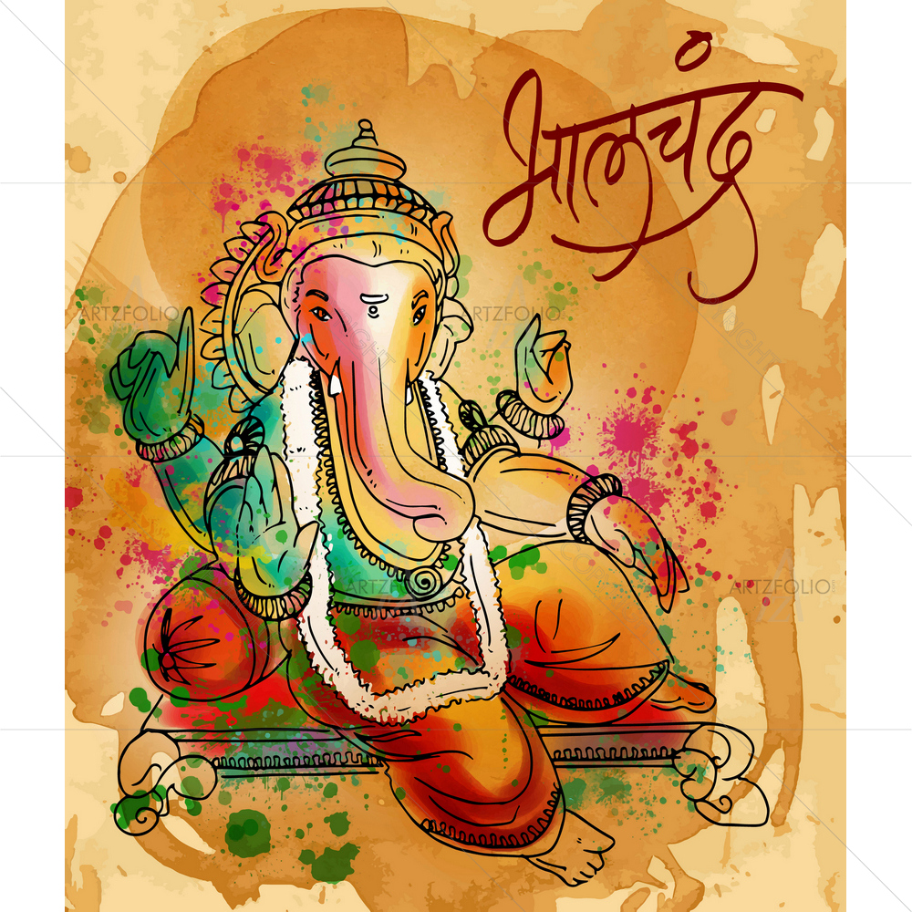 Hindu God Ganesh Chaturthi D7 — custom-size art design 5012172