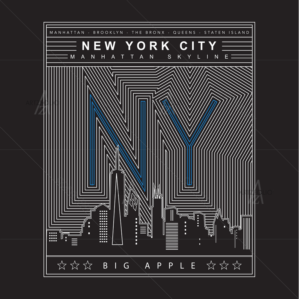 New York Typography — custom-size art design 5012177