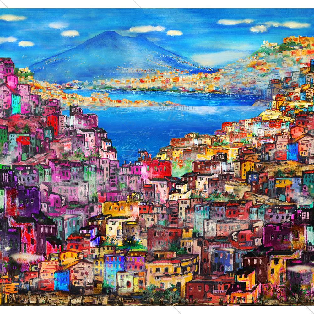 Naples Cityscape — custom-size art design 5012178