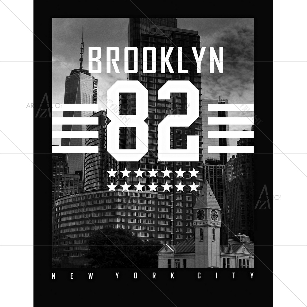 Brooklyn New York Typography — custom-size art design 5012179