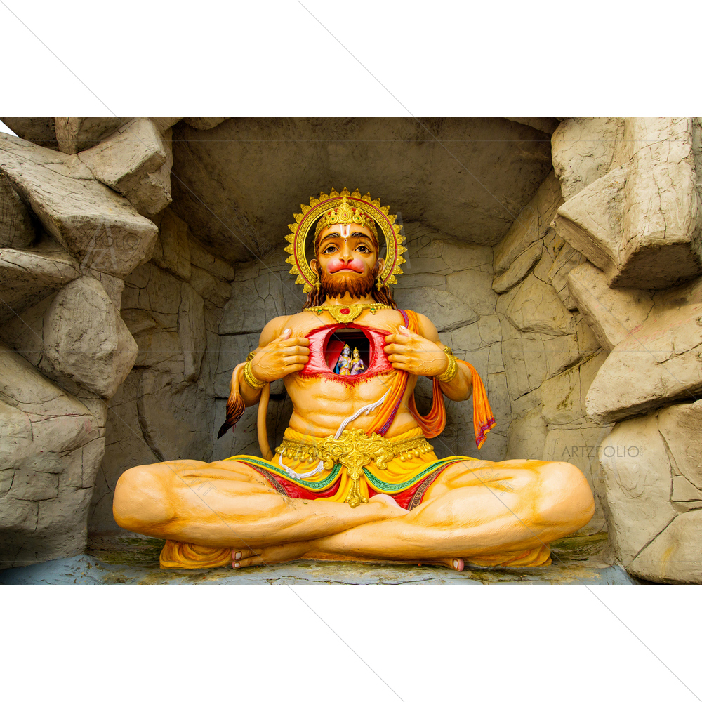 Hindu God Hanuman D4 — Devotional custom art by ArtzFolio