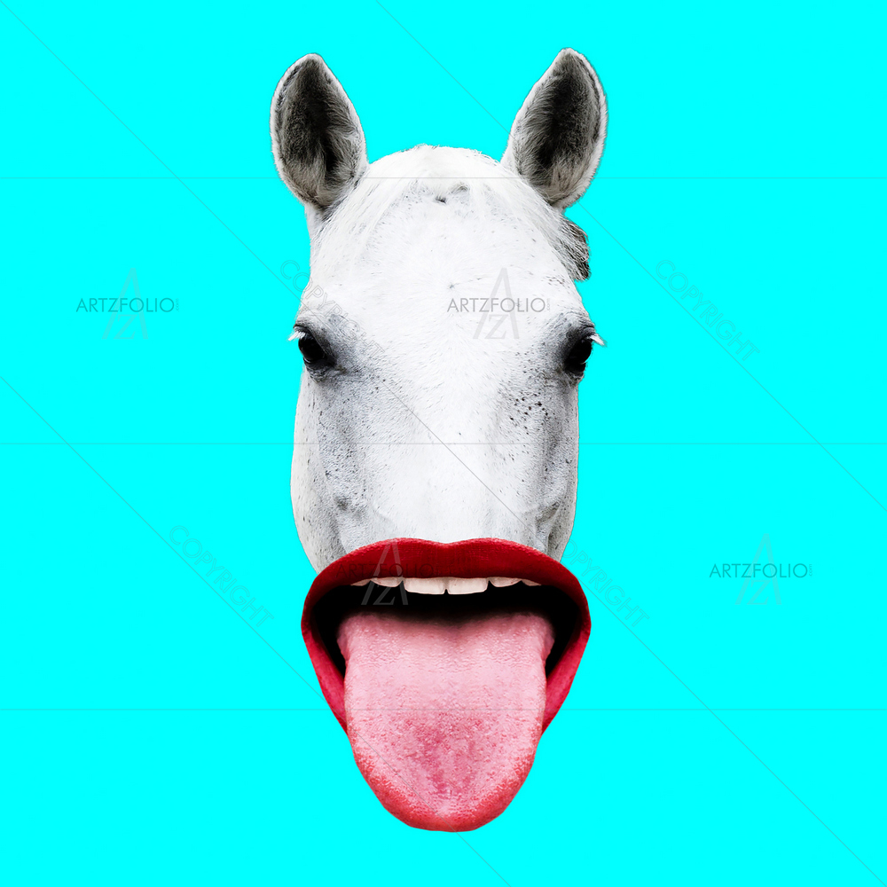 Horse and Human Mouth — Animals custom art by ArtzFolio