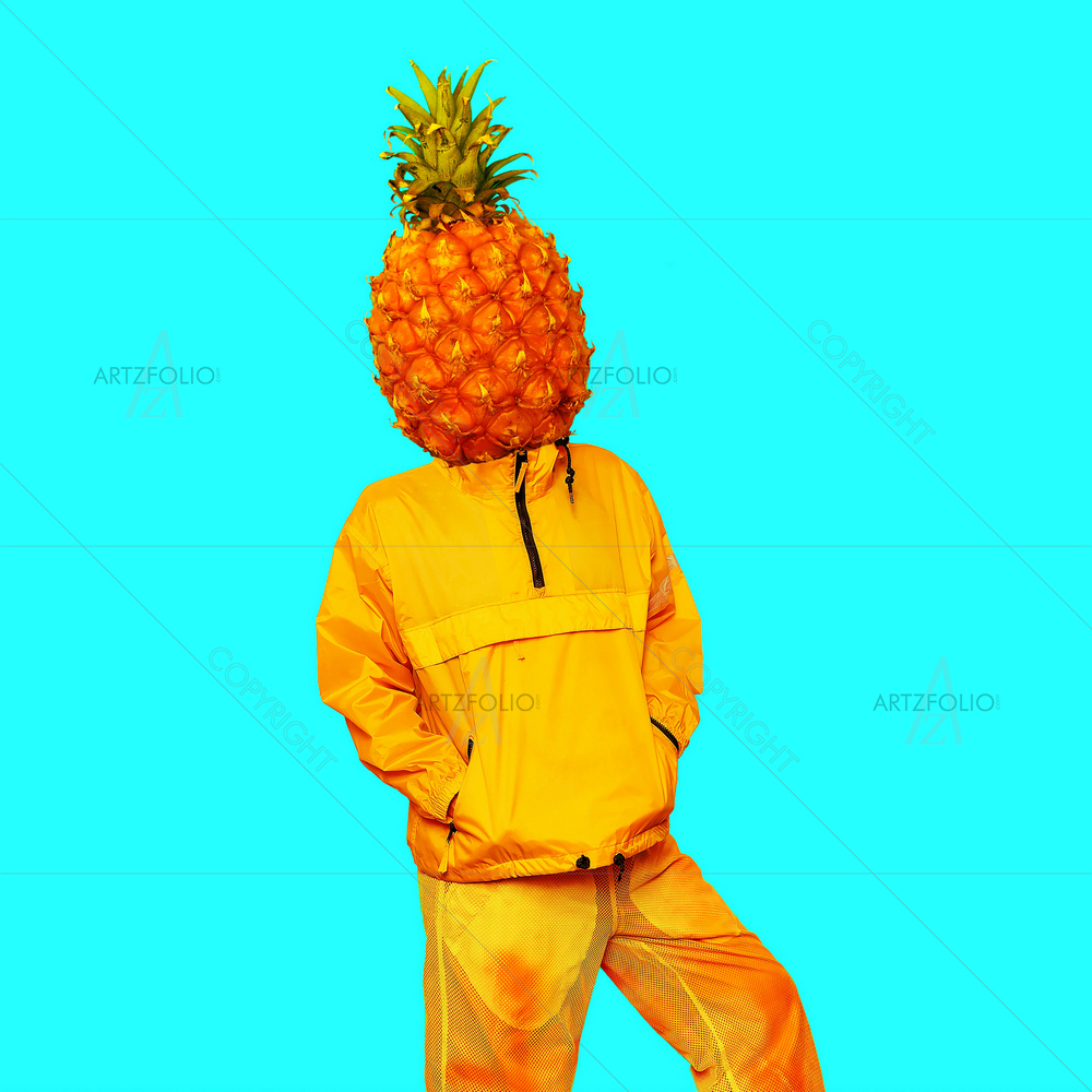 Man and Pineapple — custom-size art design 5012200