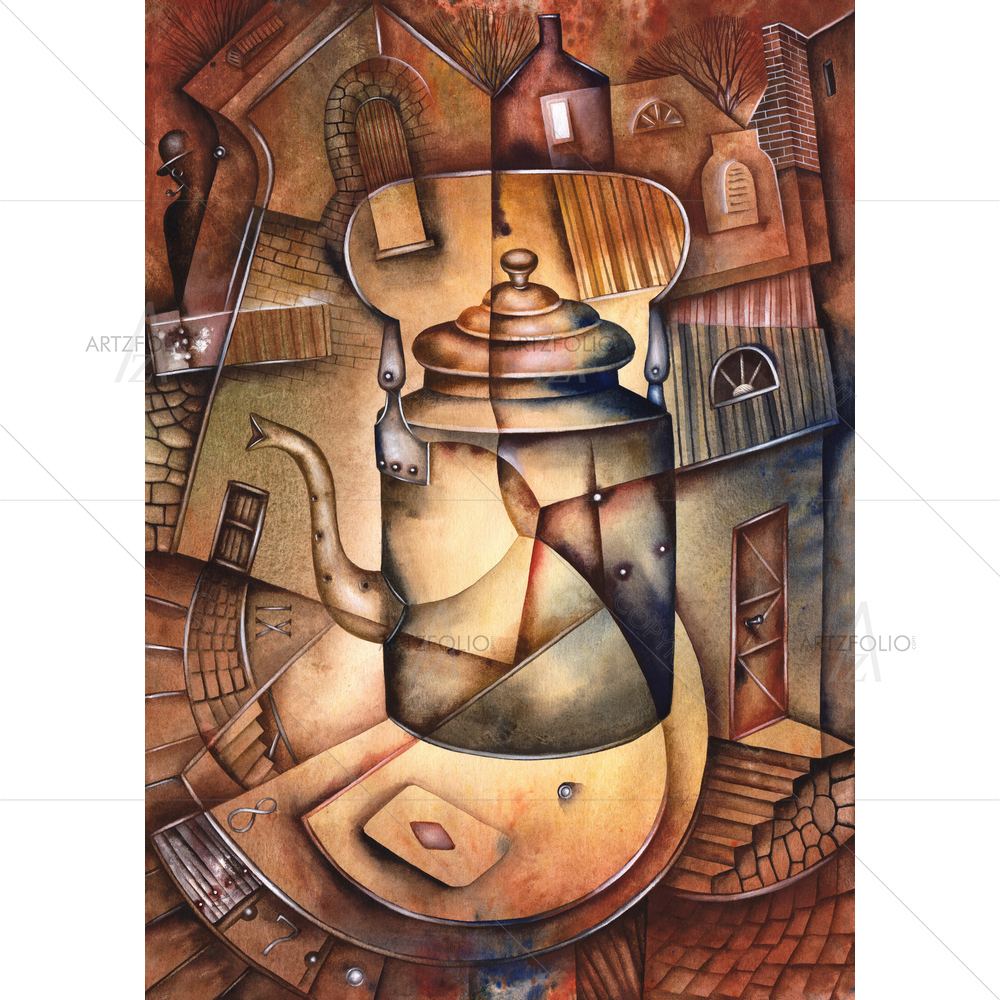 Cubistic Still Life D1 — Cubist still-life custom art, design 5012208