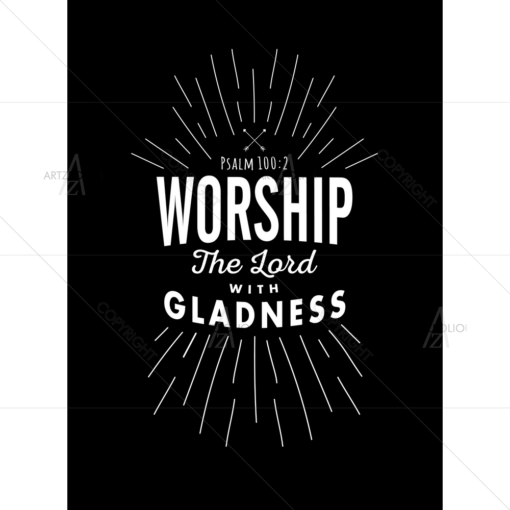 Worship the Lord Biblical Emblem Psalm — custom-size art design 5012214