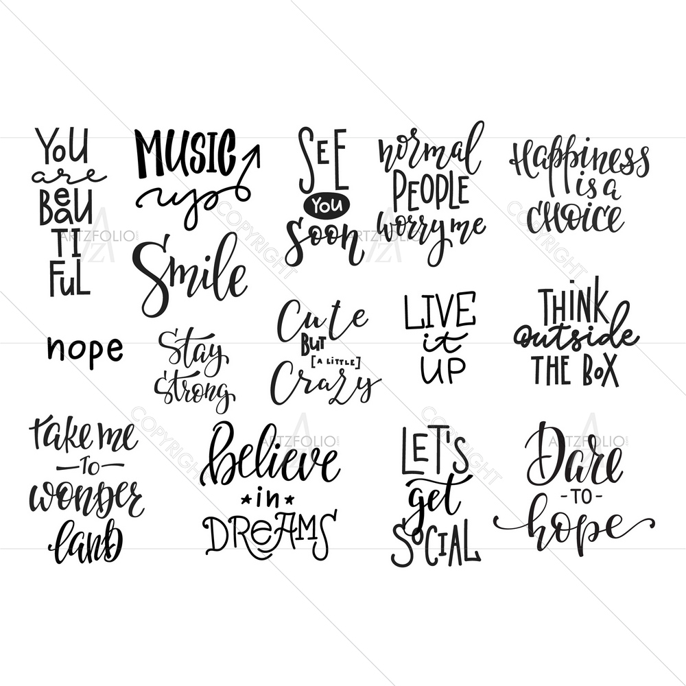 Calligraphic Motivational Signs — Calligraphy custom art by ArtzFolio