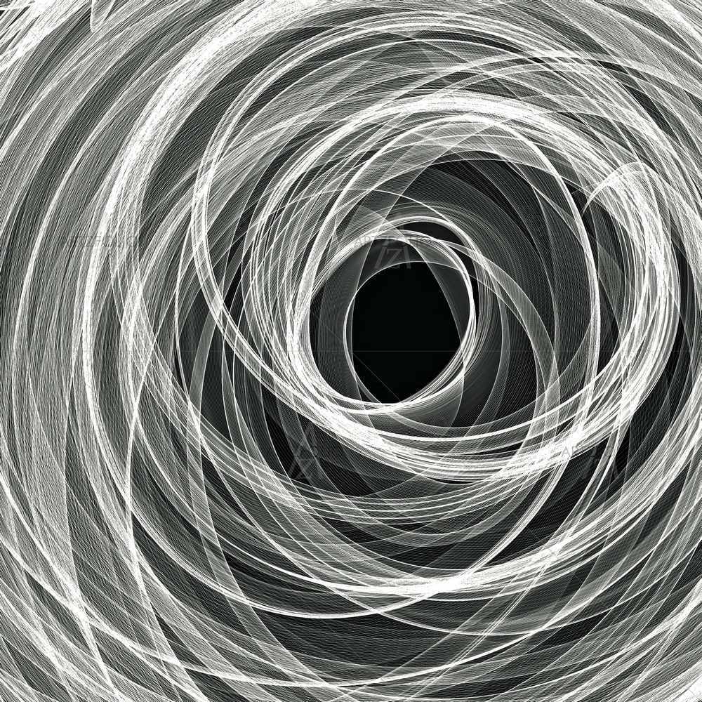 Abstract Black Spiral Pattern D1 — custom-size art design 5012223