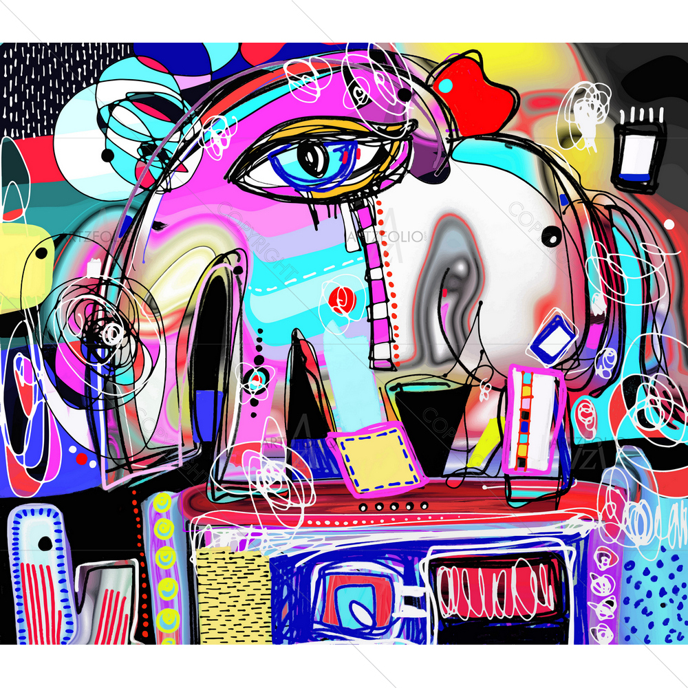 Abstract Elephant D3 — Abstract custom art by ArtzFolio