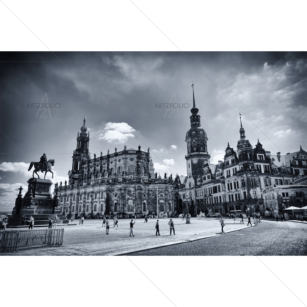Square Dresden, Germany — Ancient custom art by ArtzFolio