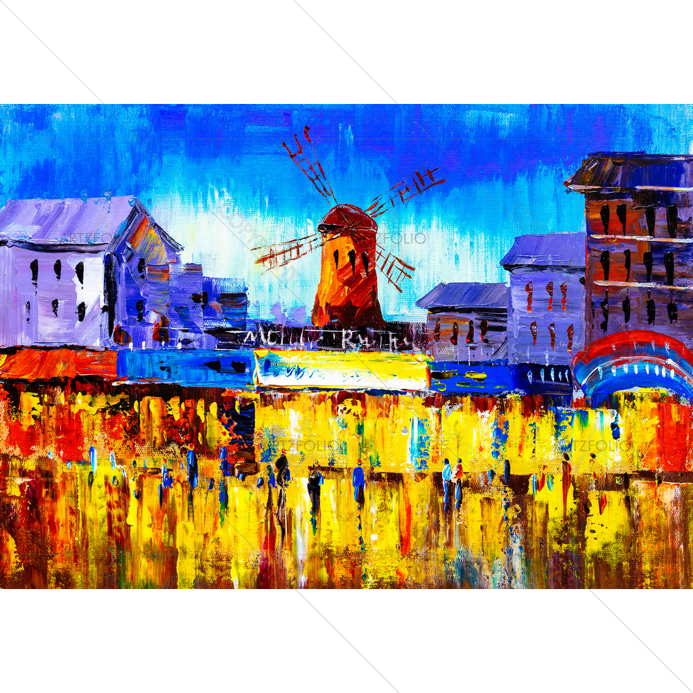 Street View of Paris, Italy D17 — custom-size art design 5012247