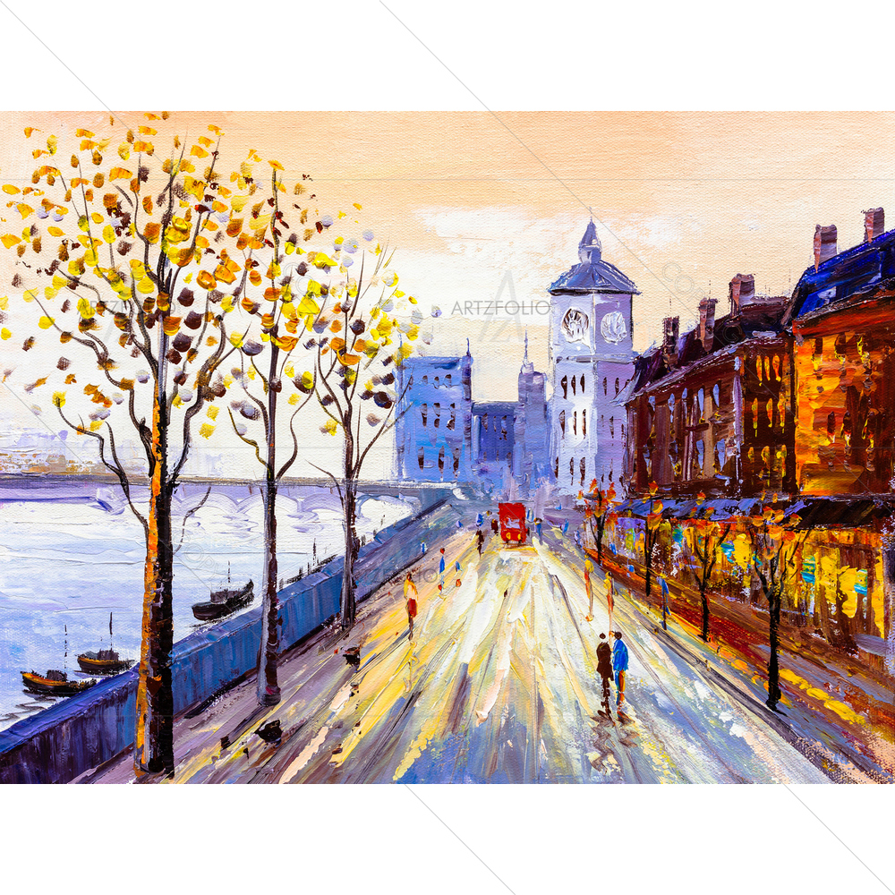 Street View of London D2 — Abstract custom art by ArtzFolio
