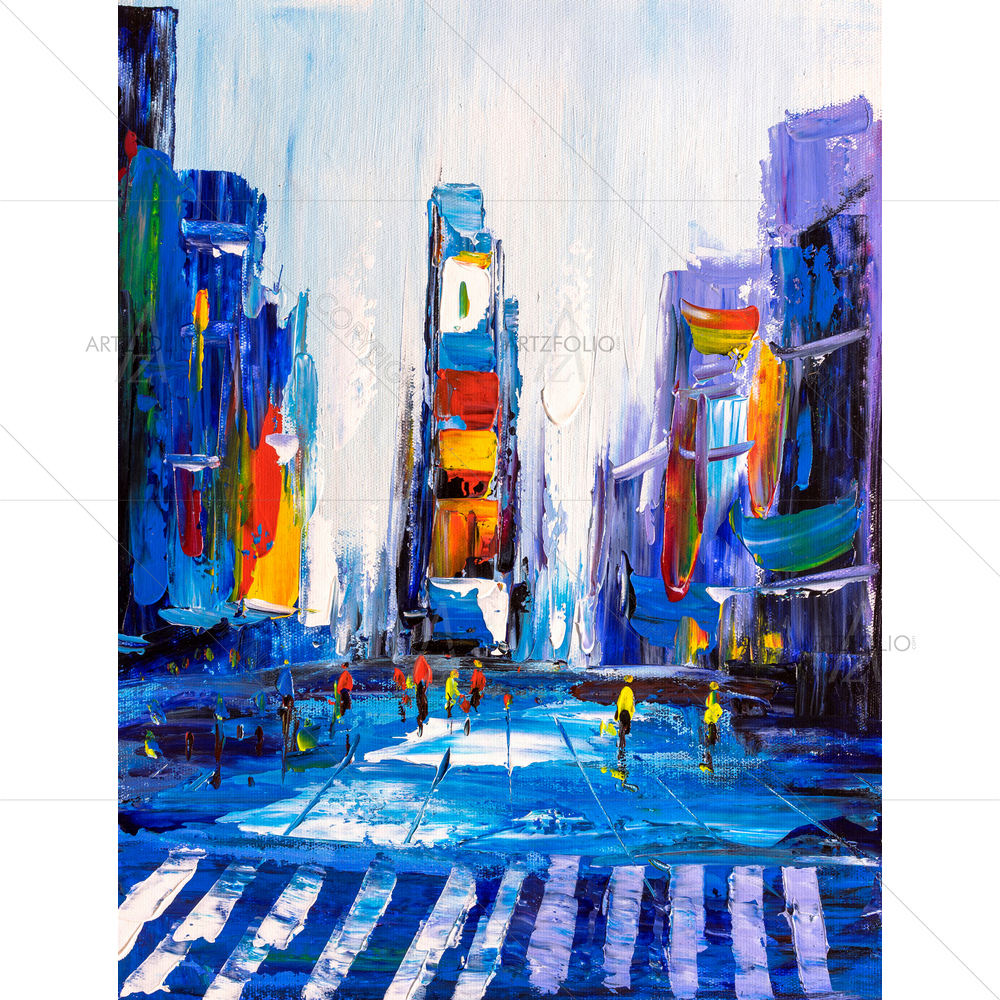City View of New York D2 — Abstract custom art by ArtzFolio