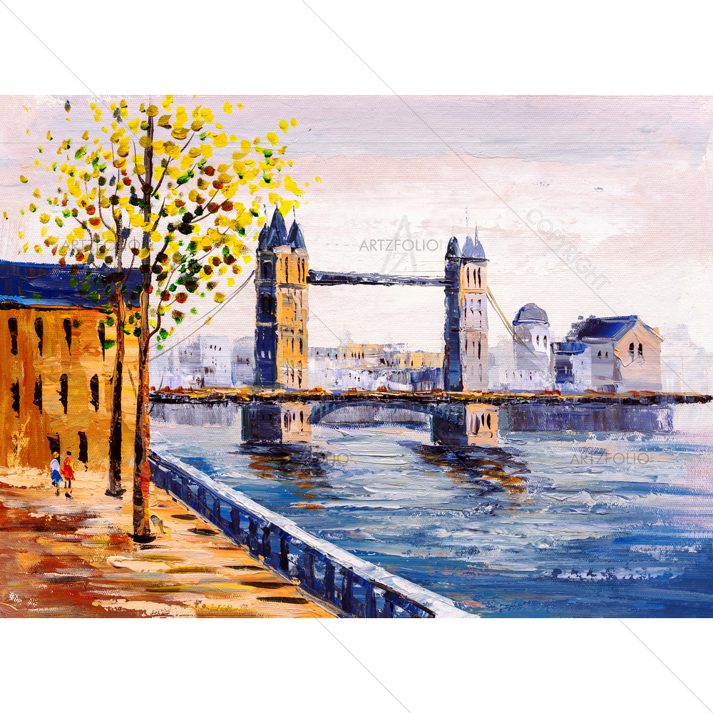 Street View of London D3 — Abstract custom art by ArtzFolio