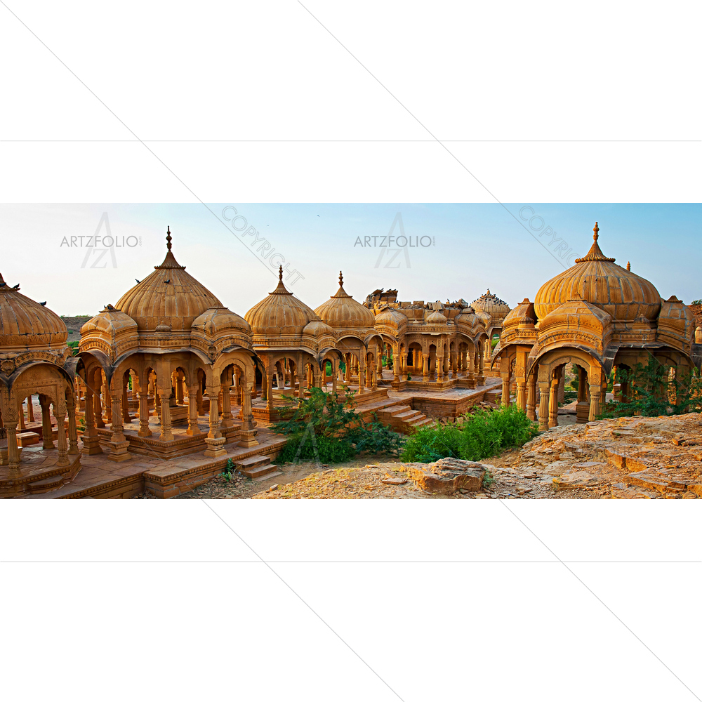 Jaisalmer Chhatris, Bada Bagh, Jaisalmer — Devotional custom art by ArtzFolio