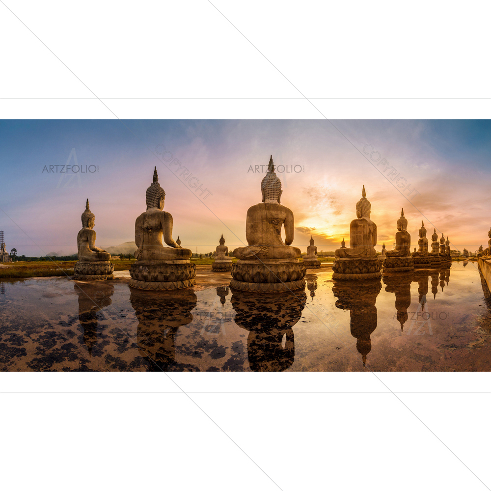 Buddha in Thung Yai District, Thailand D1 — Devotional custom art by ArtzFolio