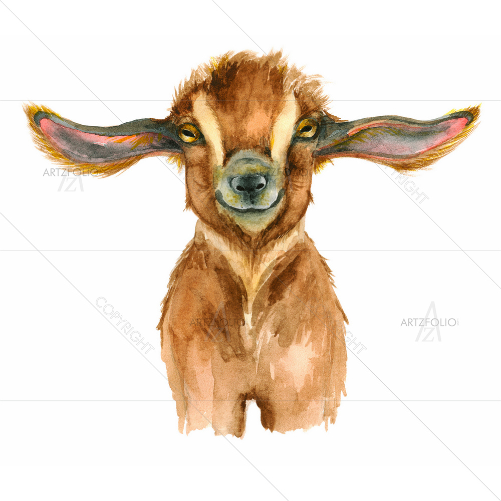 Goat Portrait — Abstract custom art by ArtzFolio