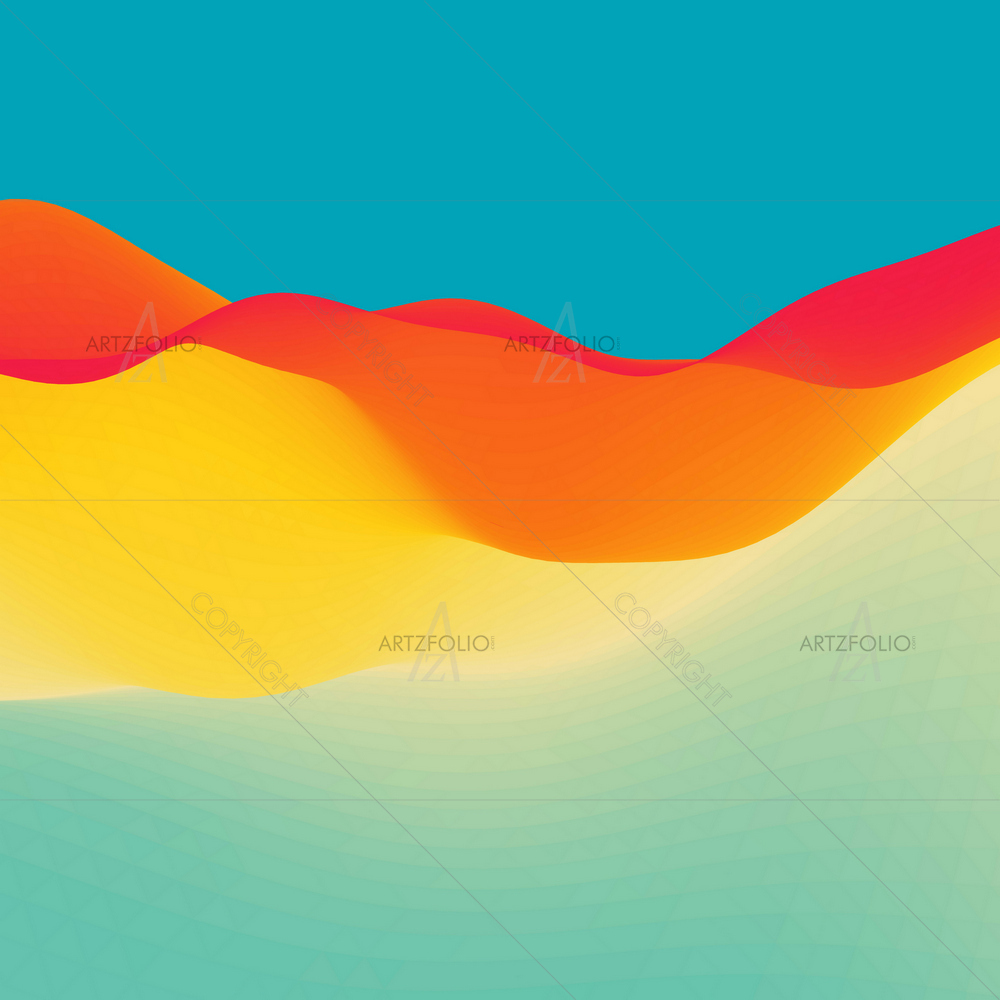 3D Abstract Waves D4 — custom-size art design 5012288