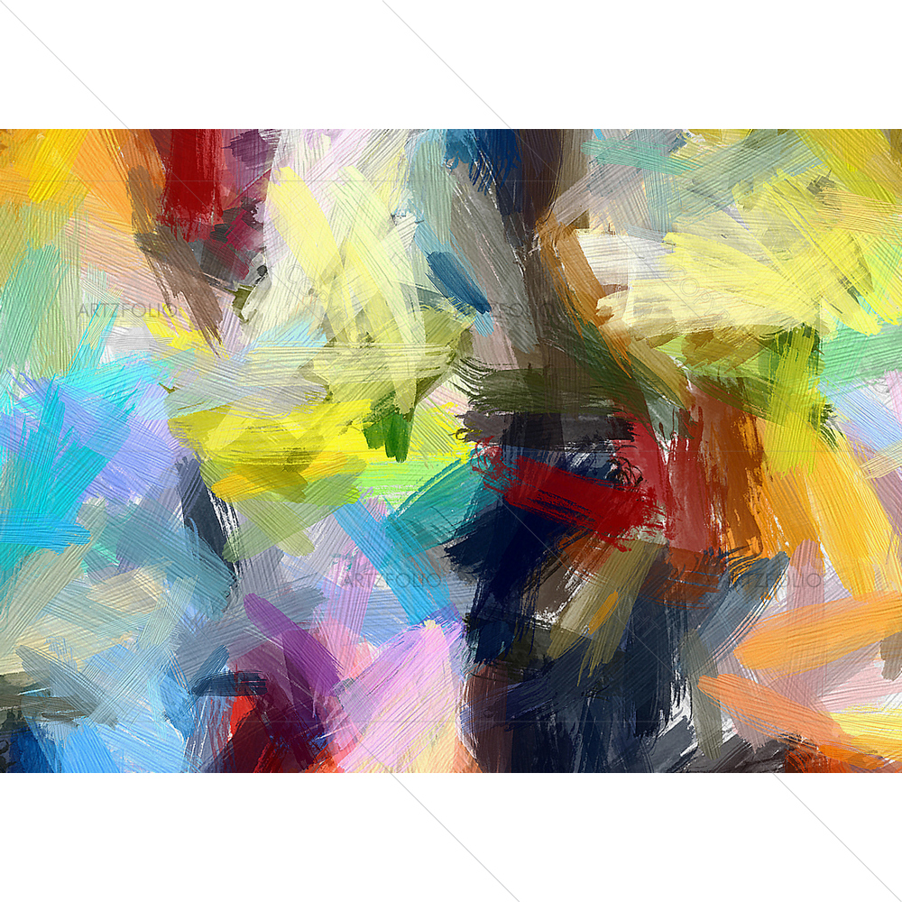 Abstract Multicolor Strokes — custom-size art design 5012292