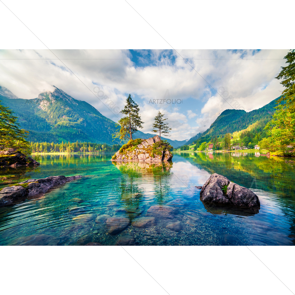 Hintersee Lake, Austria, Europe — Automobiles custom art by ArtzFolio