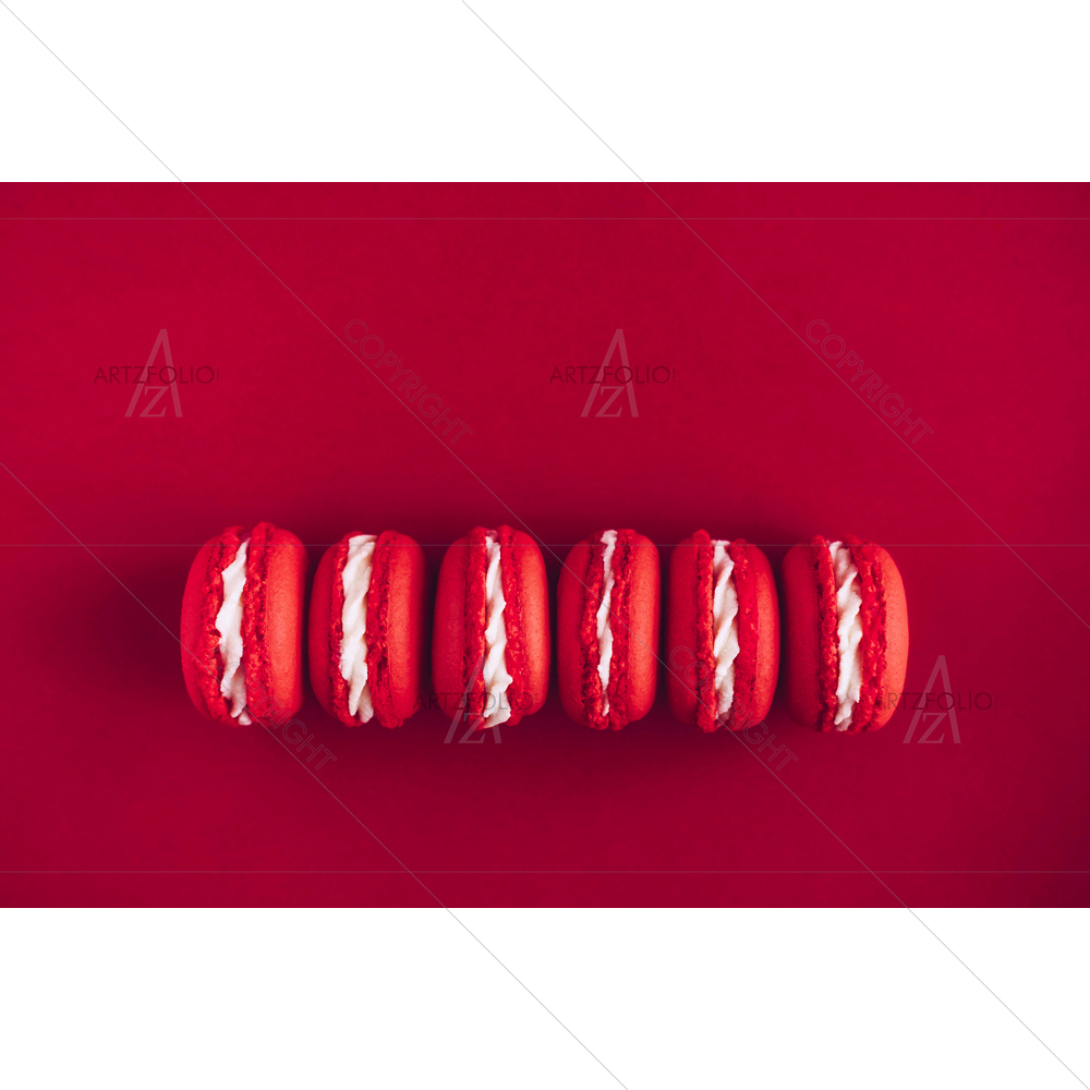 Red White Macarons — Devotional custom art by ArtzFolio