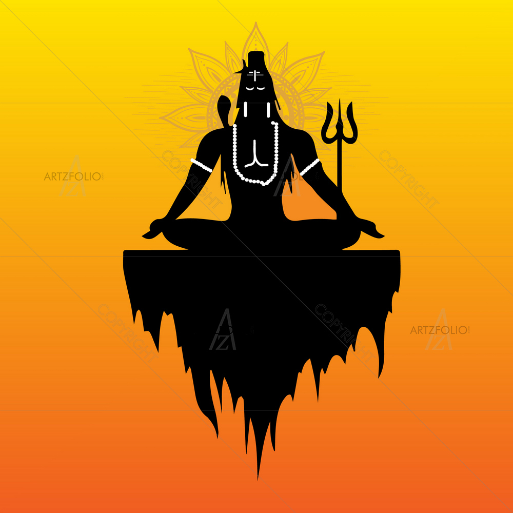Hindu God Shiva D11 — Devotional custom art by ArtzFolio