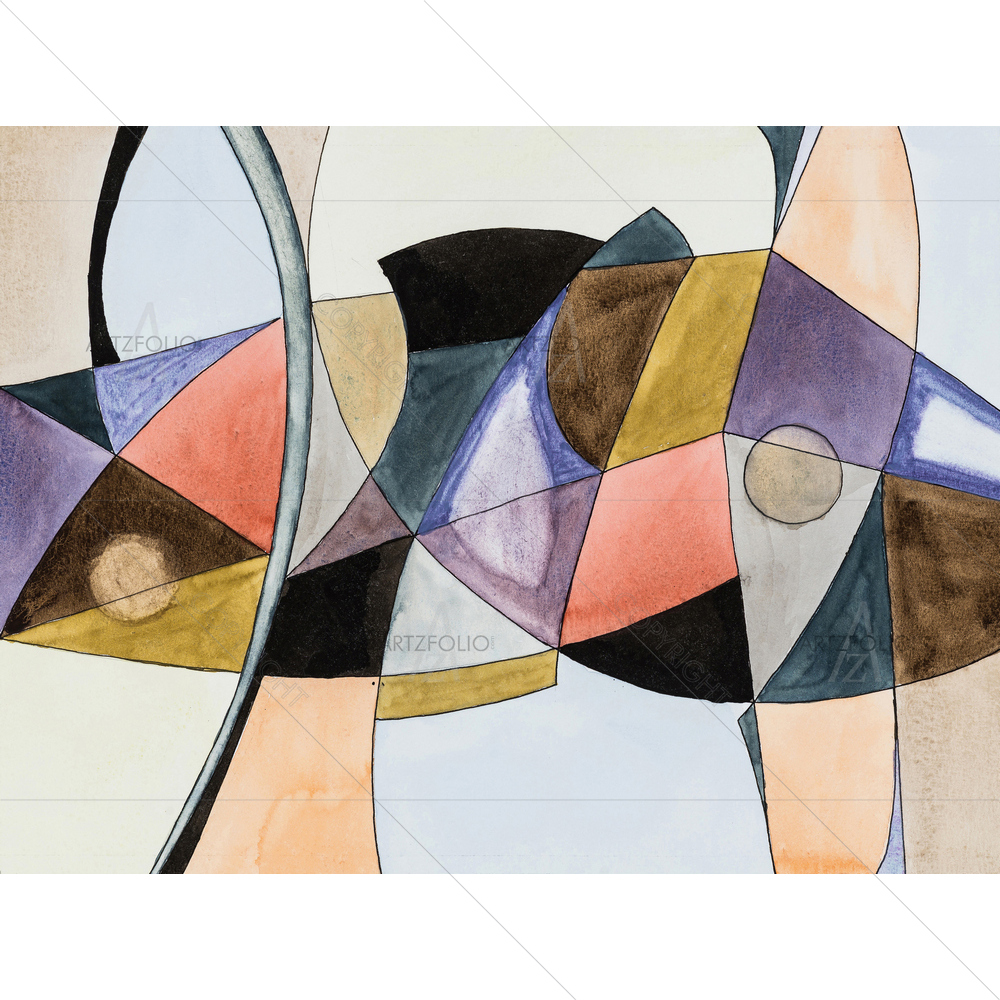 Watercolor Fractures D2 — custom-size art design 5012316