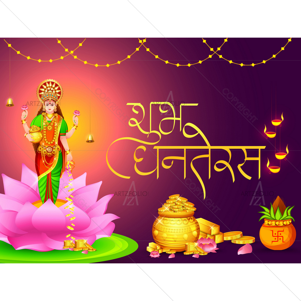 Goddess Maa Laxmi — Devotional custom art by ArtzFolio