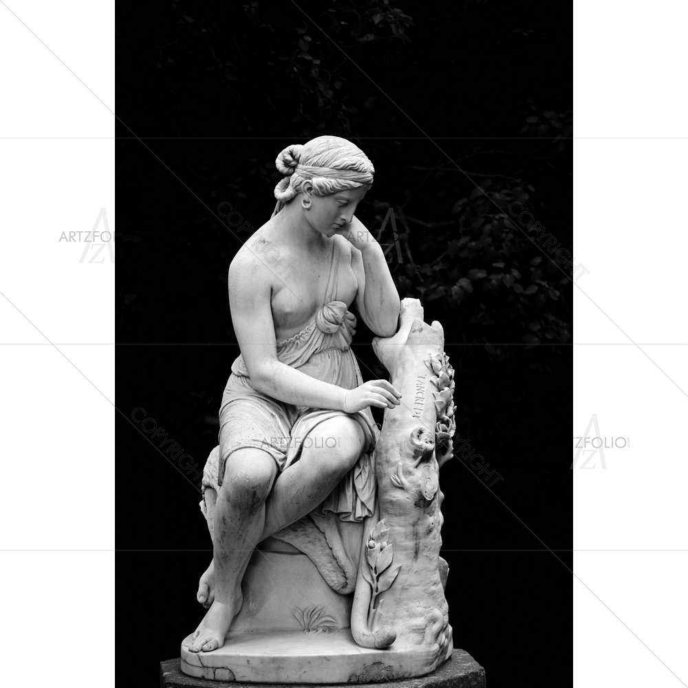 Antiquity Sculpture In Park — Fluid marble custom art by ArtzFolio