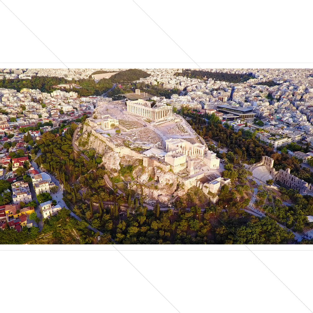 Acropolis Hill and Parthenon Attica, Greece D1 — Fluid marble custom art by ArtzFolio