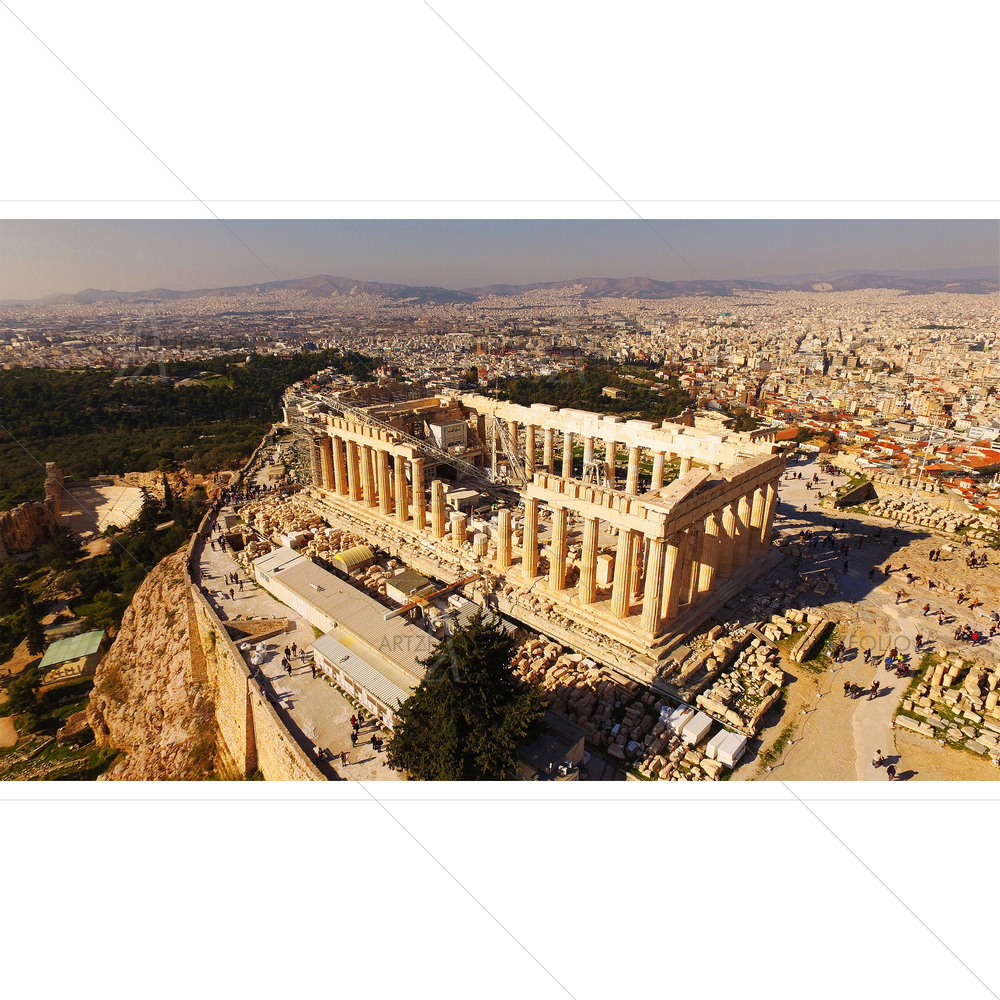 Acropolis Hill and Parthenon Attica, Greece D2 — custom-size art design 5012333