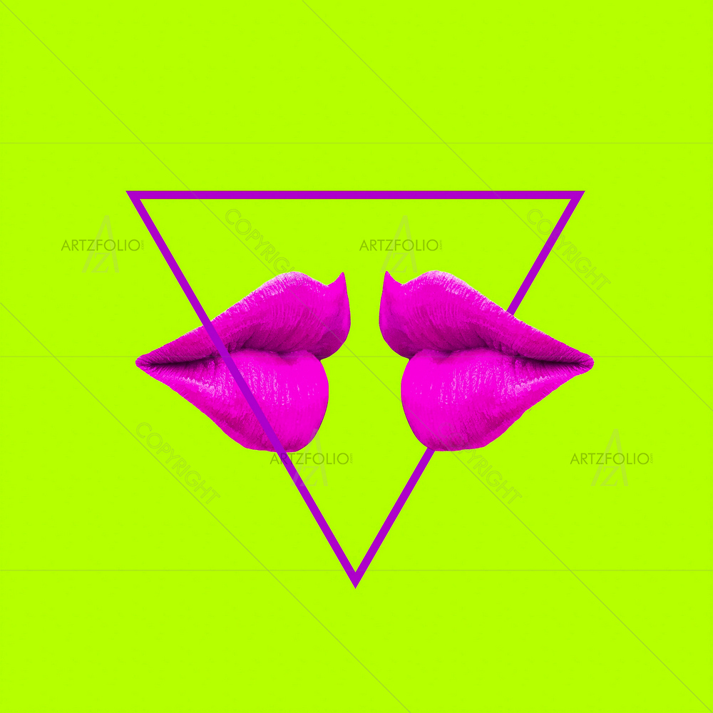 Swag Pink Kisses — Abstract custom art by ArtzFolio