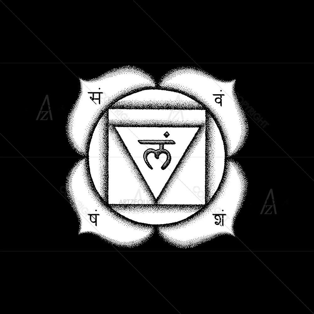 First Root Chakra Muladhara Sanskrit Mantra Lam — custom-size art design 5012351