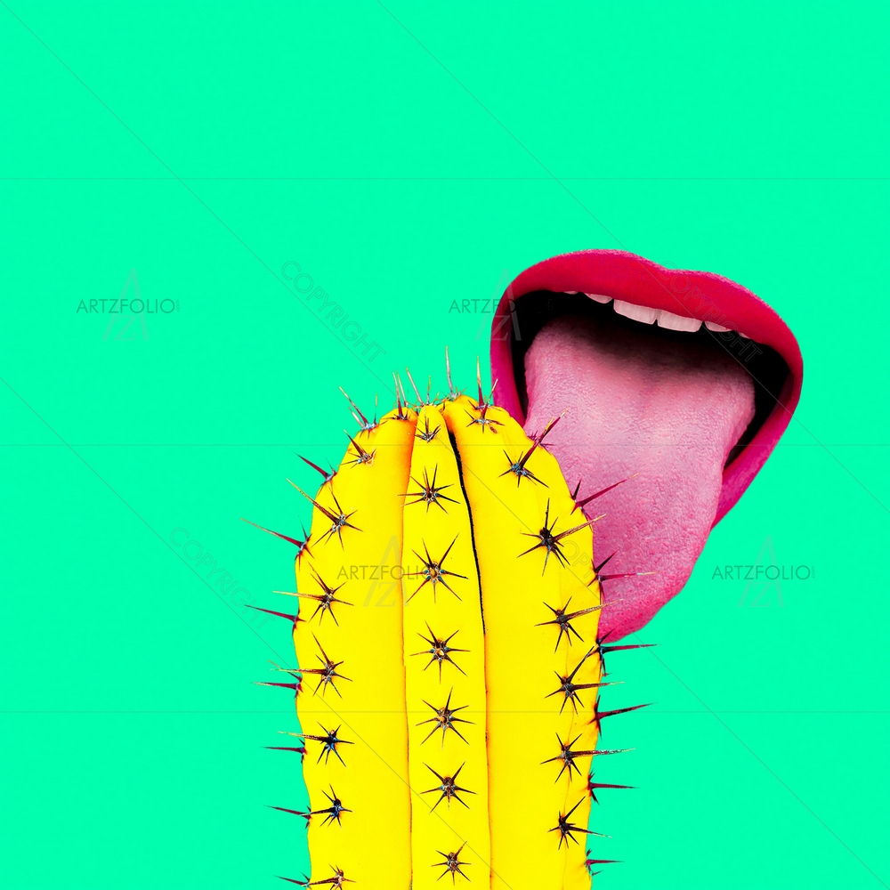 Minimal Cactus Lover — Abstract custom art by ArtzFolio