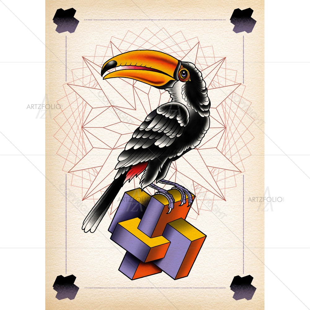 Brazilian Bird Toucan — custom-size art design 5012369