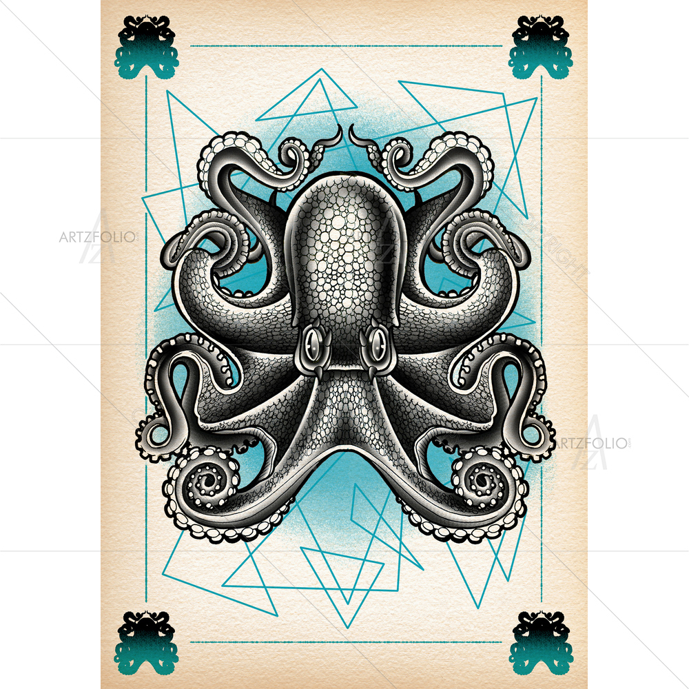 Abstract Octopus — custom-size art design 5012370