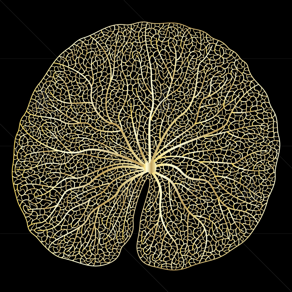 Leaf Lotus — custom-size art design 5012381