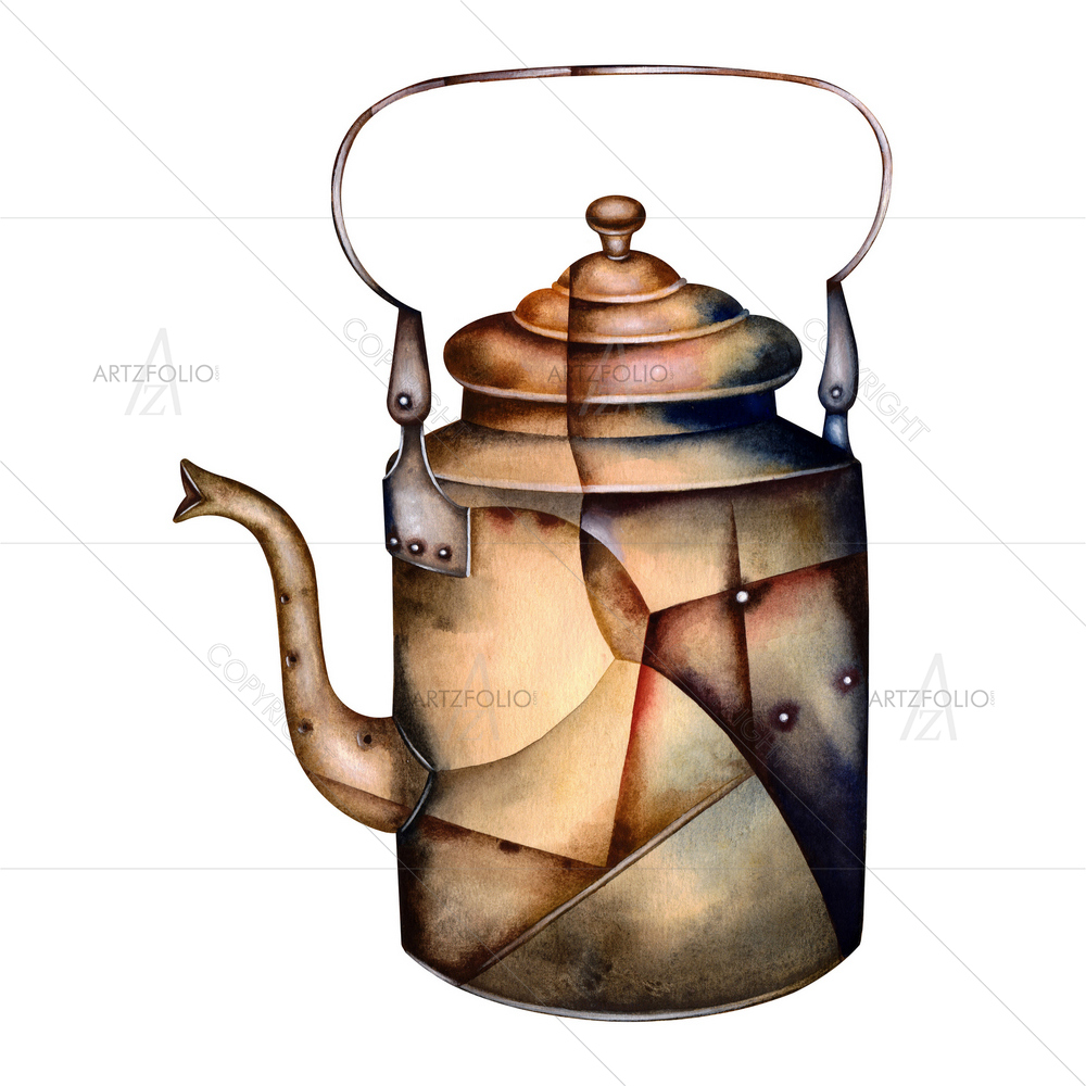Cubist Teapot — custom-size art design 5012388