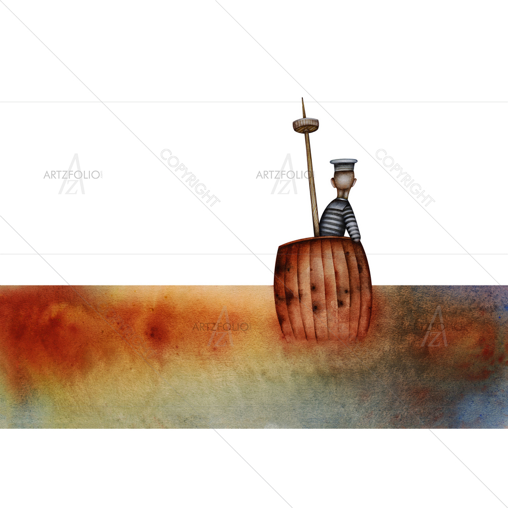 Sailor Portrait — Others Barrel custom art by ArtzFolio