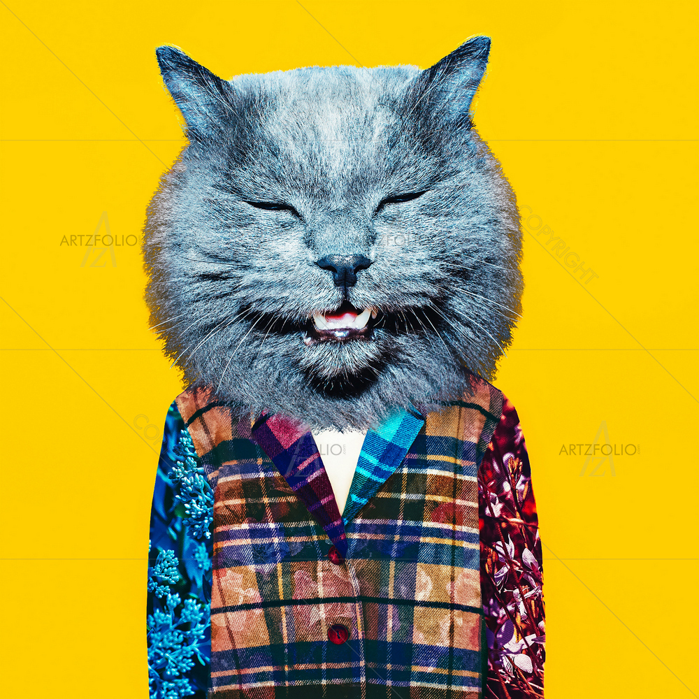 Homeless Cat — custom-size art design 5012399