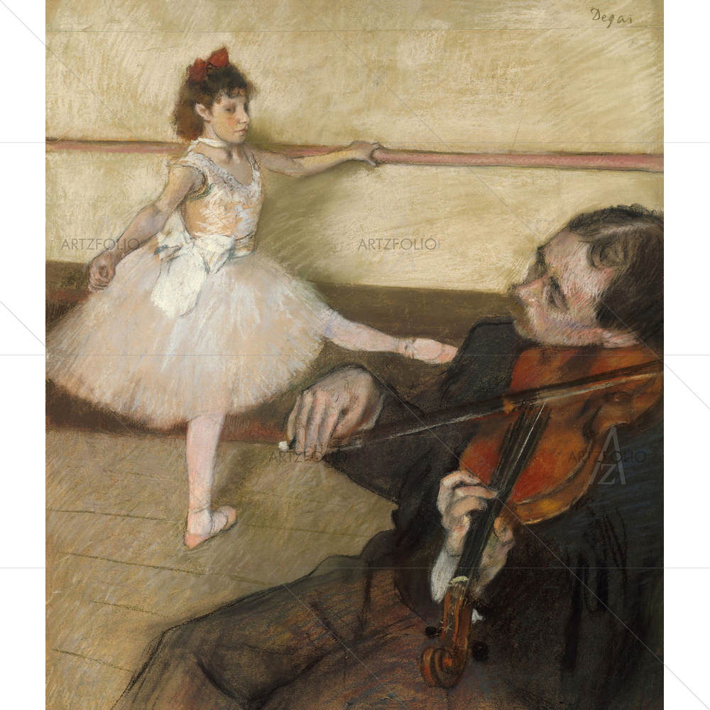 The Dance Lesson, Edgar Degas, 1879 — Ancient custom art by ArtzFolio