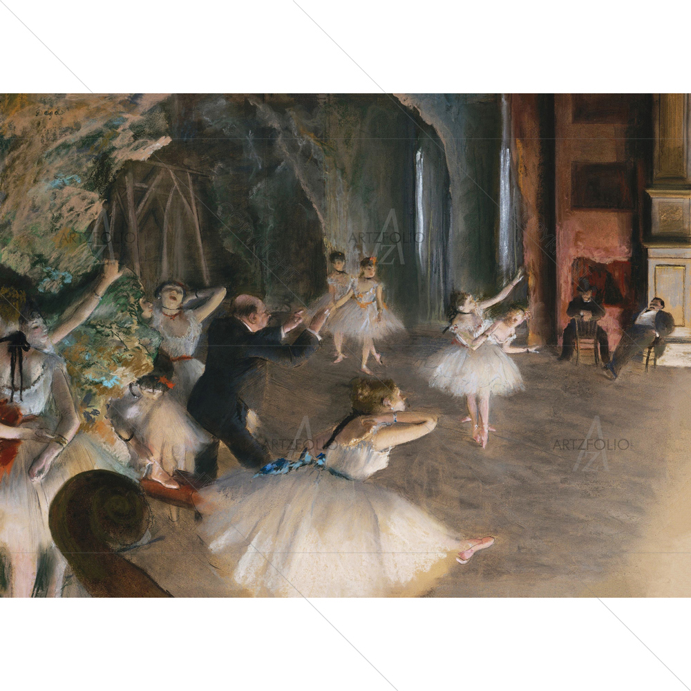 The Rehearsal Onstage, Edgar Degas, 1874 — custom-size art design 5012408