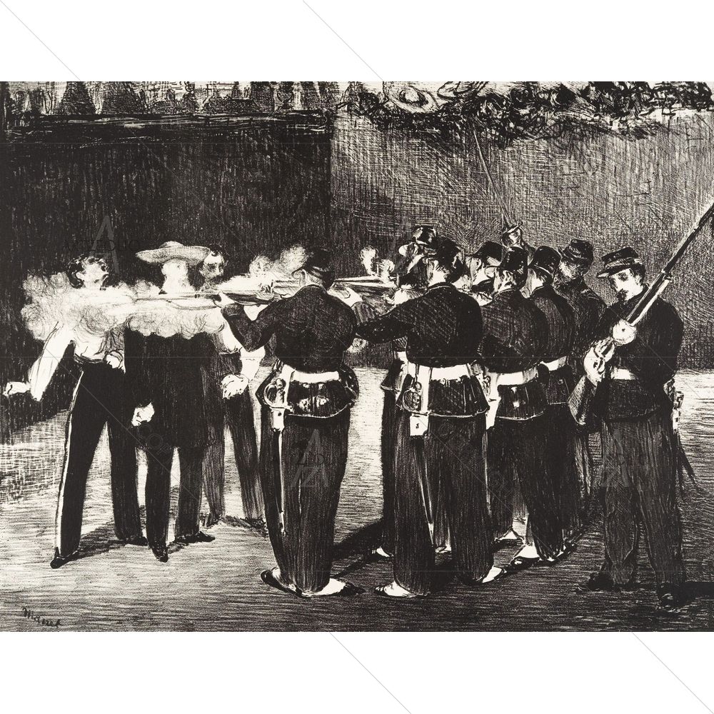 Execution of Emperor Maximilian, Edouard Manet, 1868 — Ancient custom art by ArtzFolio