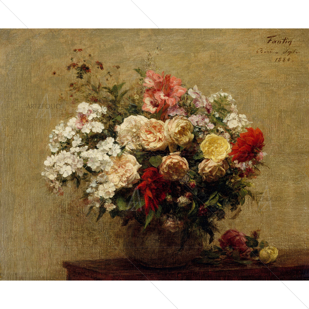Summer Flowers, Henri Fantin-Latour, 1880 — custom-size art design 5012420