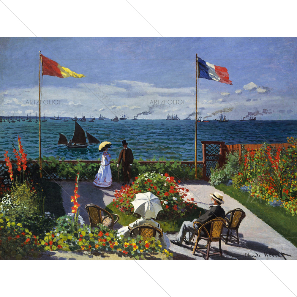 Sainte-Adresse, Claude Monet, 1867 — Botanical custom art by ArtzFolio