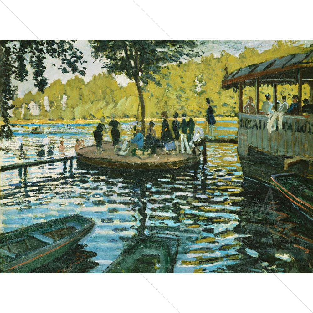La Grenouillere, Claude Monet, 1869 — Ancient custom art by ArtzFolio