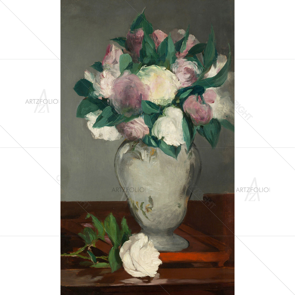 French Impressionist Peonies by Edouard Manet, 1864-65 — custom-size art design 5012434