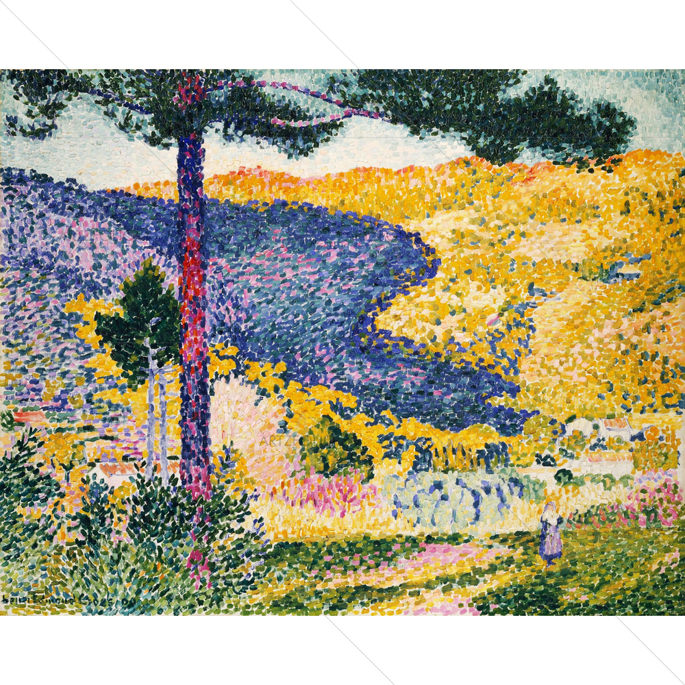Valley with Fir, Henri-Edmond Cross, 1909 — custom-size art design 5012452