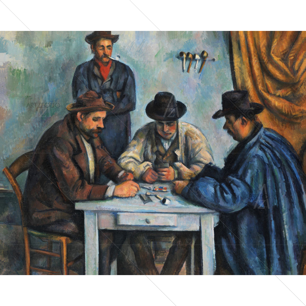 The Card Players, Paul Cezanne, 1890-92 — custom-size art design 5012460